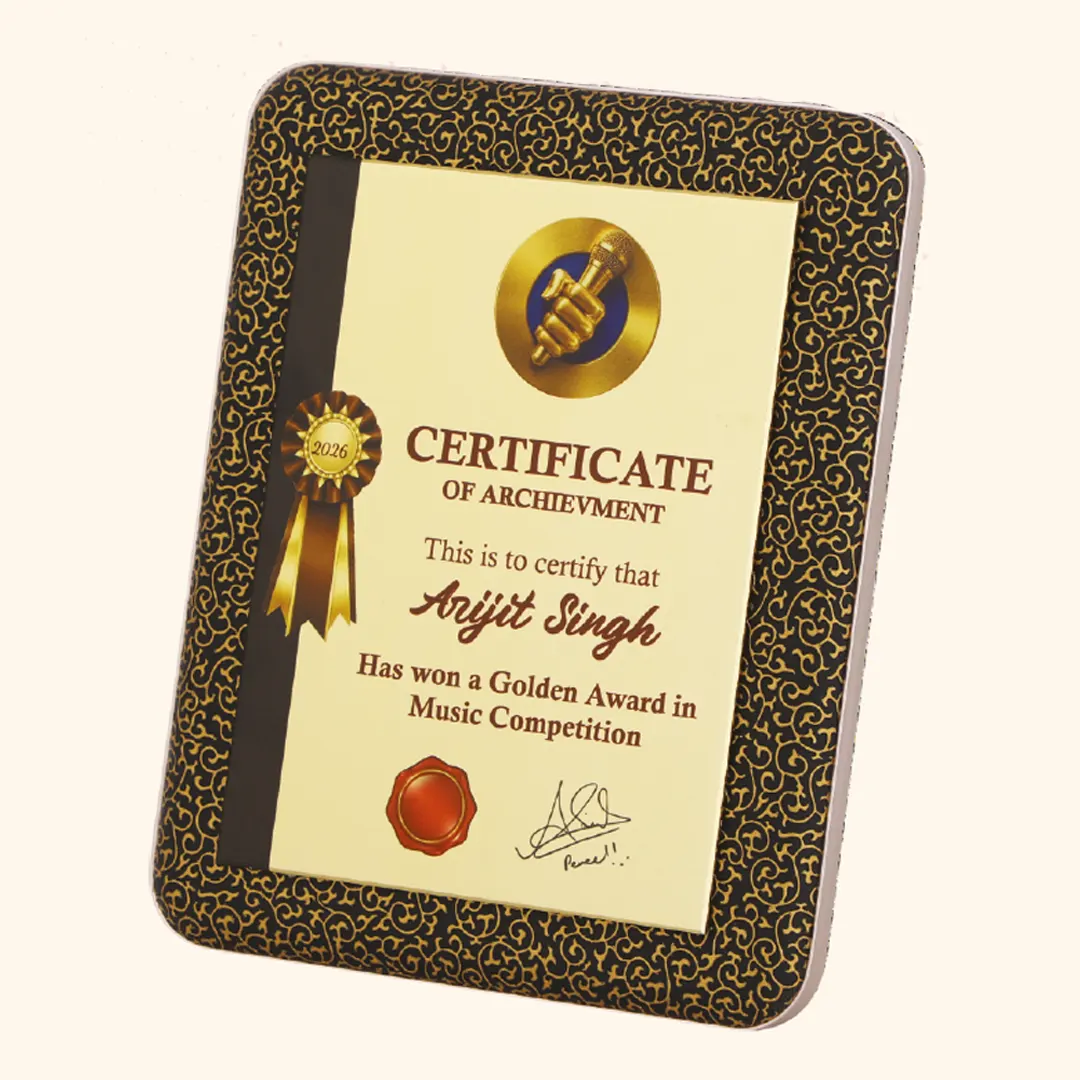 CERTIFICATE OF ARIJIT SINGH- PI 26-2051 (10" × 8")